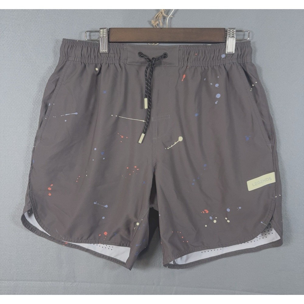 Legends Luka Shorts Mens Sz M Gray Lined Vented Performance Stretch